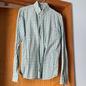 Faherty Blue and White Plaid Men's Shirt